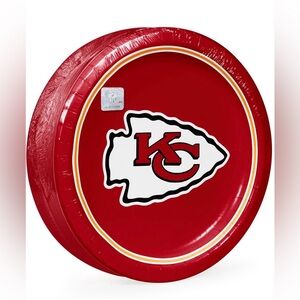 NFL Kansas City Chiefs Red White Logo Party Platter